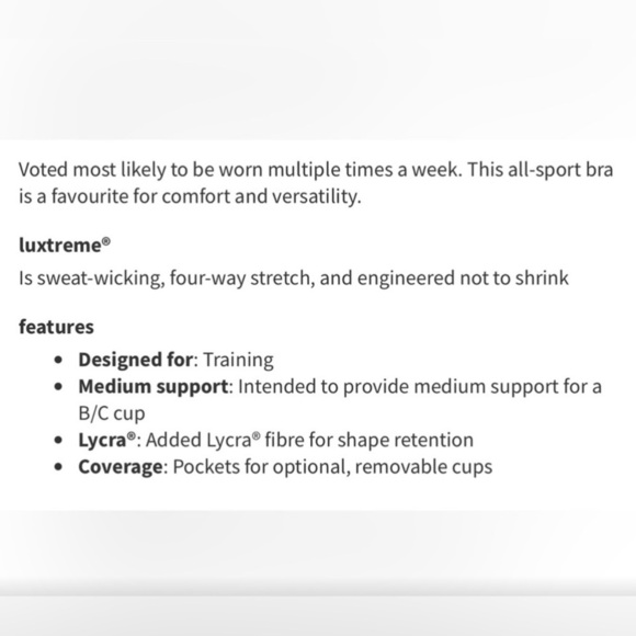 lululemon athletica Black Sports Bra - Picture 3 of 7